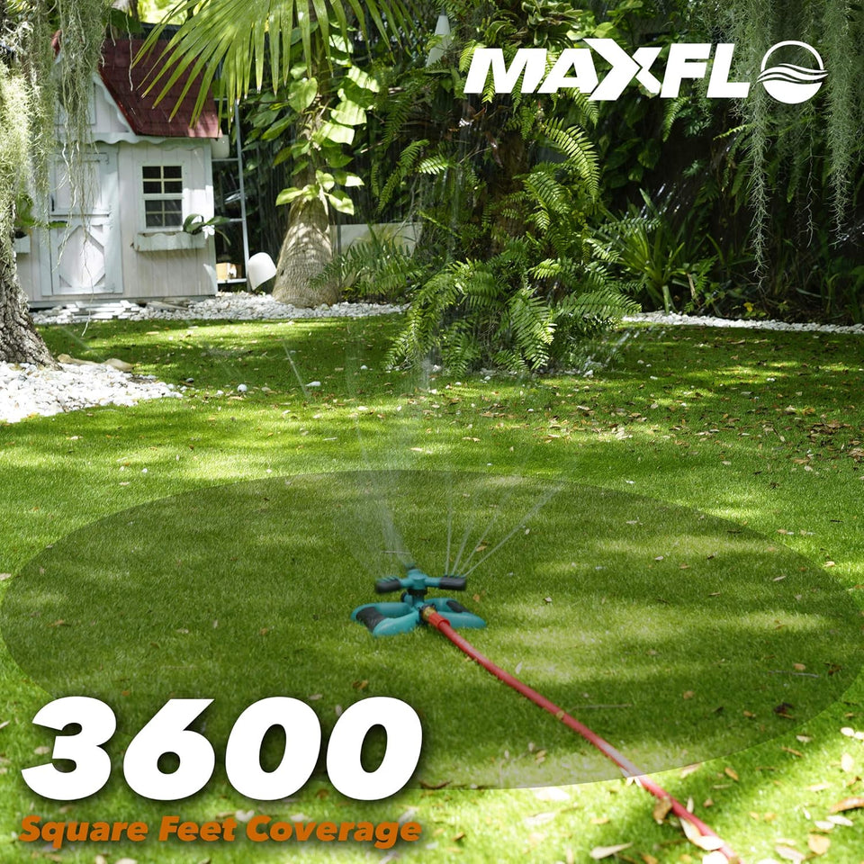 Duty Water Sprinklers for Lawn | Oscillating Hose 360 Degree Rotary Sprinkler Watering System