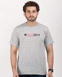 Men Regular Fit Typographic T-Shirt with Round Neck