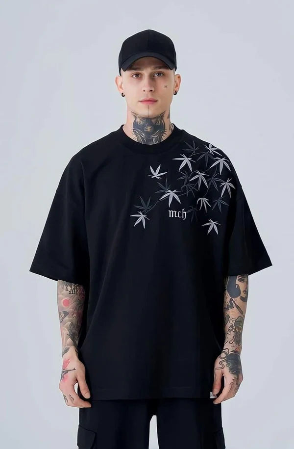 240 GSM Oversized Stay Cool Short and Half Sleeve T-Shirts for Women and Men Black