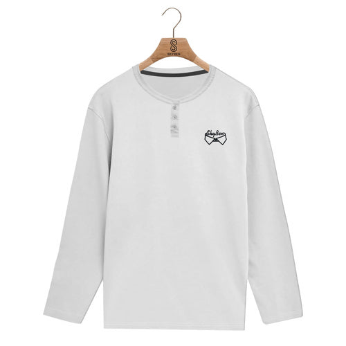 SKYBEN Men's Placement Print Regular Round Navy Blue Tshirts