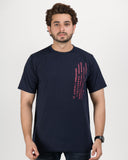 Men Printed Round Neck Polycotton Black T-Shirt