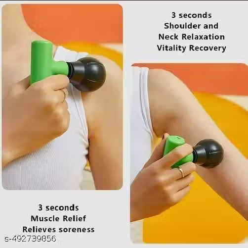 TFG Mini Massage Gun Deep Tissue Massager for Pain Relief Sore Muscle and Stiffness Massager  (Black)