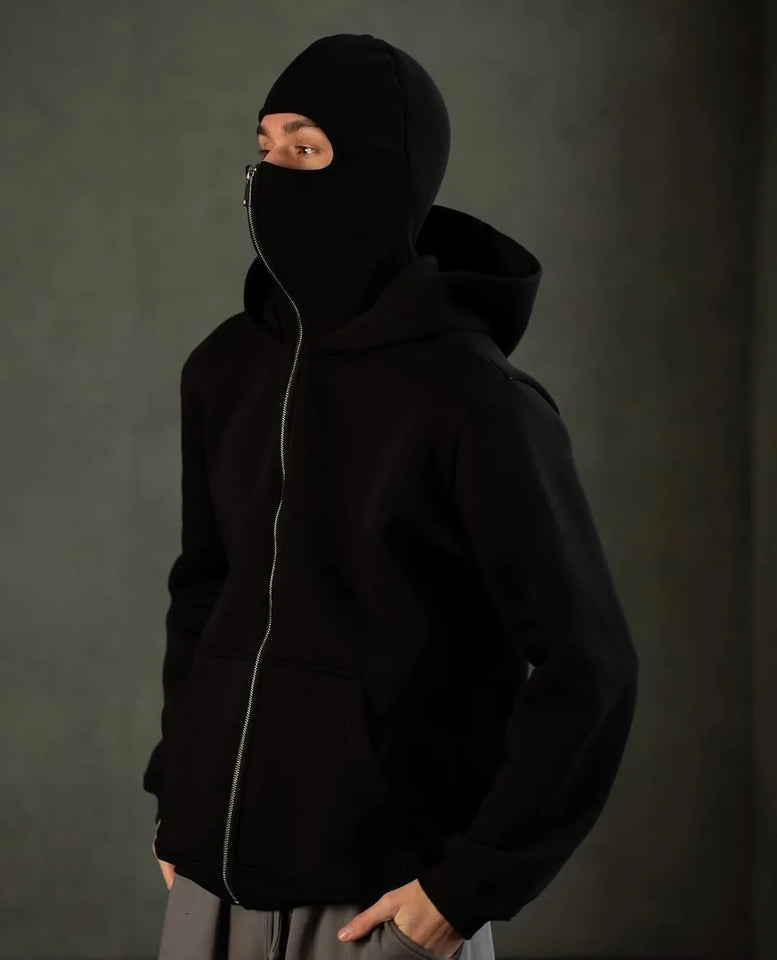 Ninja Balaclava Hoodie with Built-In Face Mask