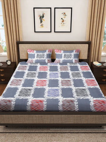 Elastic Fitted Bedsheet Cotton Blend King Size Double Bed