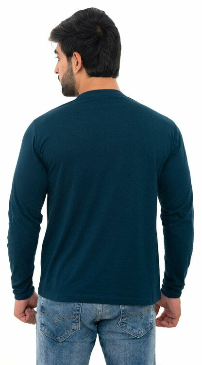 Men's Printed Round Neck T Shirt In Poly Cotton Fabric